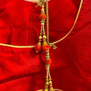 Heavy embroidered brocade sari with matching blouse